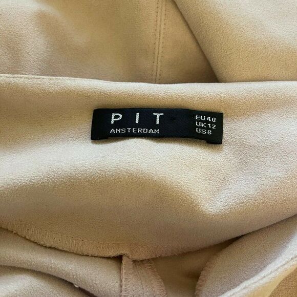 Pit Amsterdam Suede Fabric Top Shirt Blouse Pink Size 8 - Picture 4 of 4